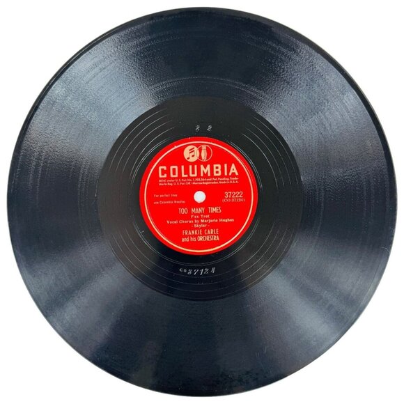 Frankie Carle & His Orchestra Columbia 78 RPM Too Many Times 37222 Vintage - Picture 1 of 4